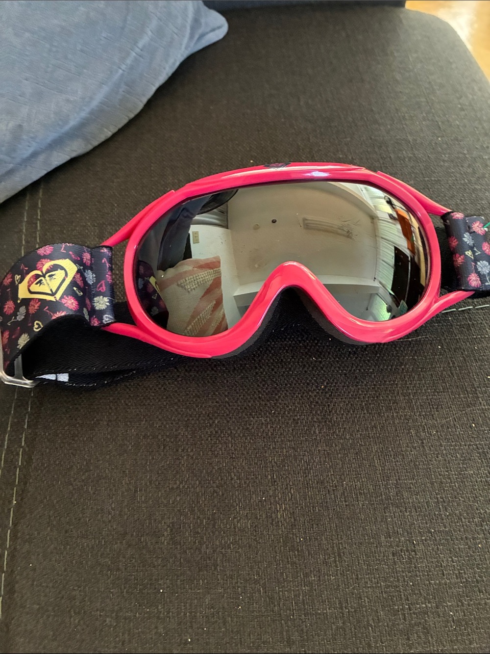 Roxy Kids Hot Pink Ski Goggles with Reflective Lens